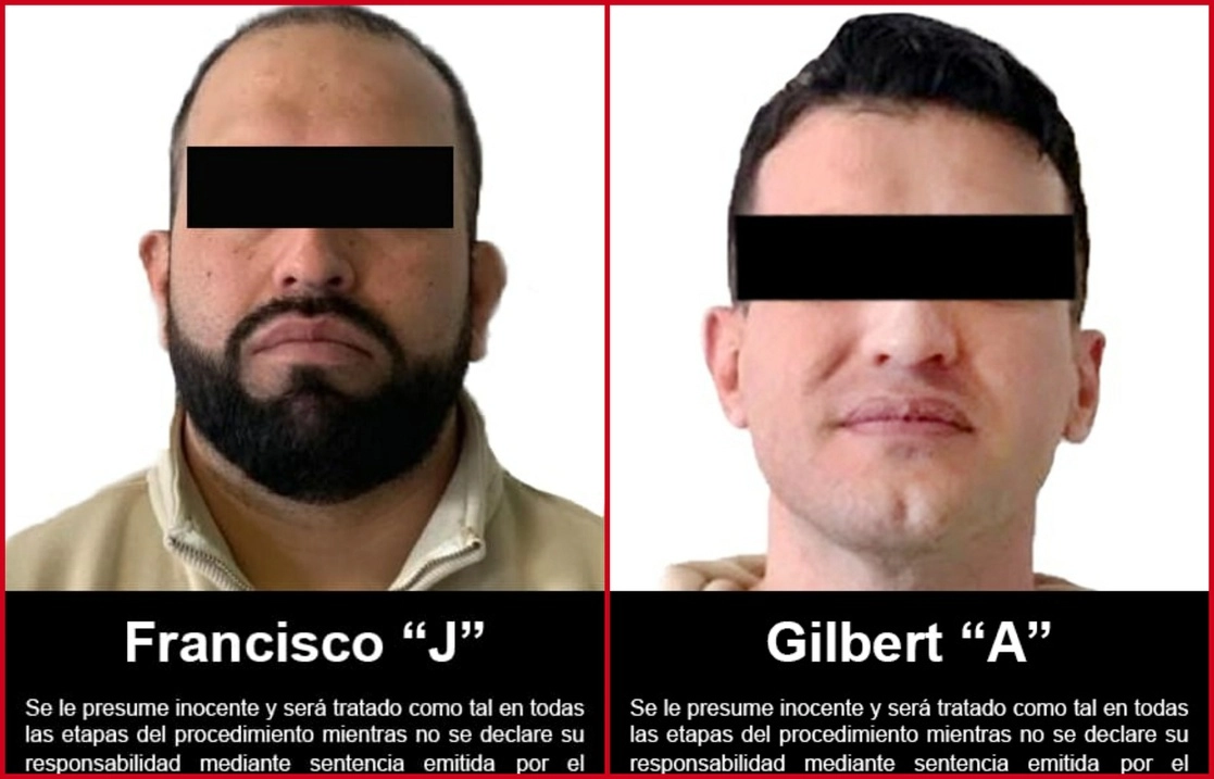 Francisco Javier Chávez (izq.) es requerido por la Corte Superior del Estado de California, Condado de San Luis Obispo; mientras que Gilbert Anthony Villarreal (der) será presentado ante la Corte Superior del Estado de Arizona, Condado de Maricopa. Fotos cortesía FGR

