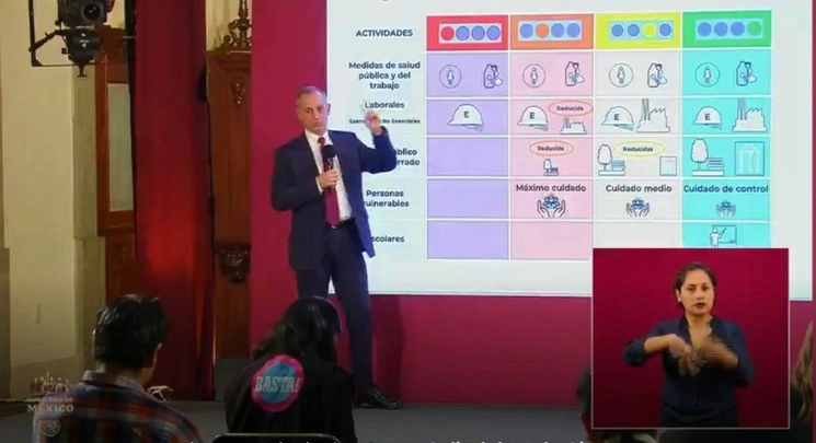 Enfatizó que del 18 al 30 de mayo tienen que adaptar los lineamientos de seguridad sanitaria en el trabajo, para entregarlos formalmente a los representantes de dichos sectores. Foto. Tomada de Twitter. 