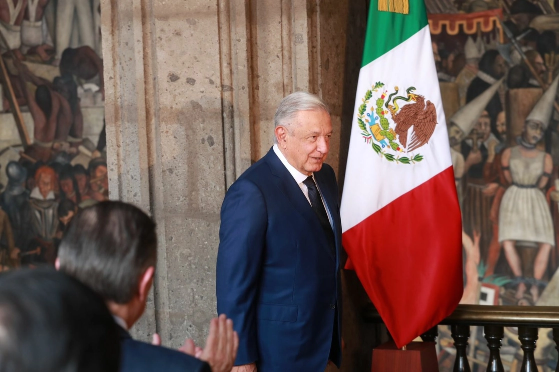 El presidente Andrés Manuel López Obrador durante su IV Informe de Gobierno. Foto Luis Castillo 