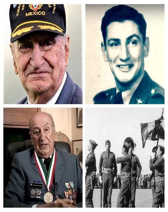 El sargento Maximiliano Gutiérrez Marín, último integrante del Escuadrón Áereo 201, falleció este domingo a los 100 años de edad. Foto 