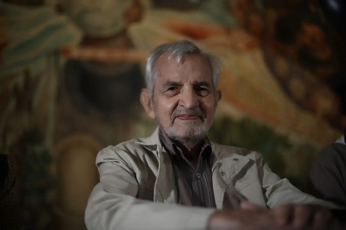 Durante la presentación del libro Rodrigo Moya. México, en el Palacio de Bellas Artes, en 2022. 
