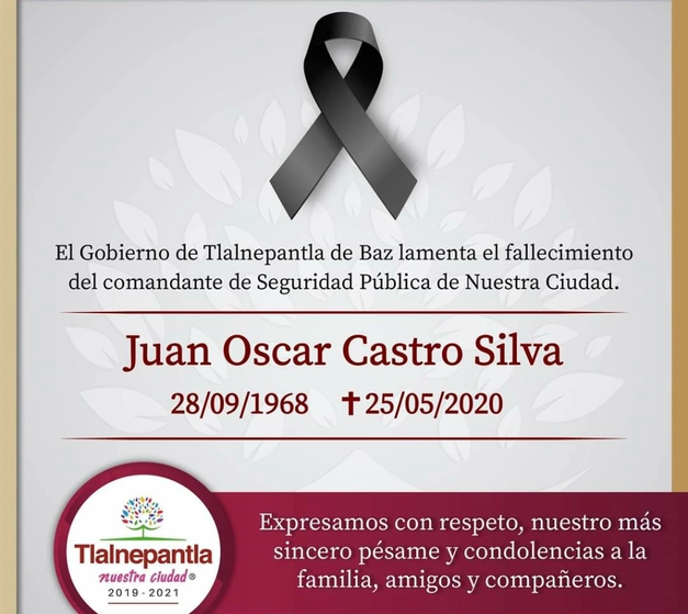 Esta es la esquela difundida en el Facebook del gobierno municipal.