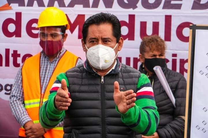 El alcalde José Rosario Romero Lugo permanece hospitalizado tras haberse contagiado de Covid-19. Foto tomada del Facebook de Jaltenco