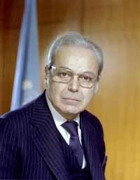 El ex secretario general de la ONU, Javier Pérez de Cuéllar en imagen de archivo. Foto tomada de la página web un.org/sg/es