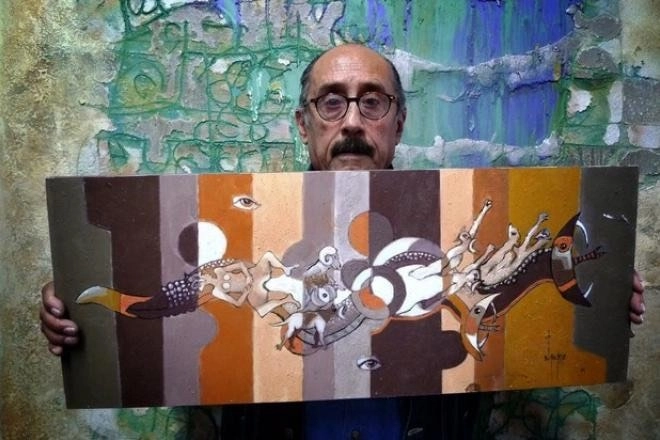 El maestro Álvaro Blancarte es autor de varias series de más de 200 obras. Foto La Jornada BC / Archivo