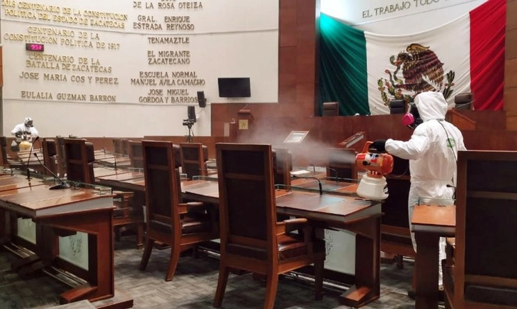 El recinto legislativo fue sanitizado luego que se diera a conocer el positivo en dos trabajadores