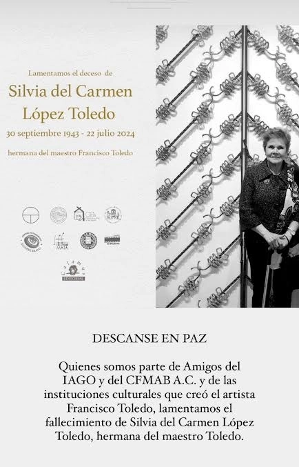 Silvia del Carmen mantuvo una cercana relación con el artista plástico Francisco Toledo y familia, manteniendo una relación especial con los hijos del artista. Foto La Jornada.