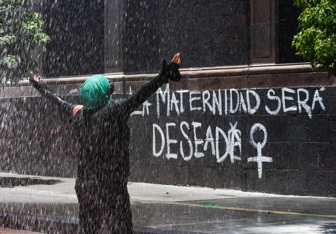 Durante una manifestación feminista en el estado de México, el 10 de agosto pasado. Foto Cuartoscuro 