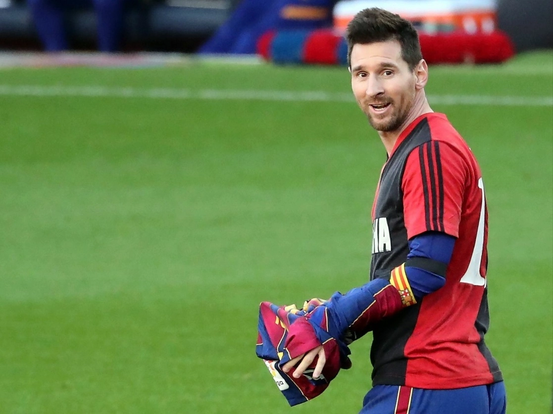 Lionel Messi después de un partido del FC Barcelona en el estadio Camp Nou. Foto Afp / Archivo