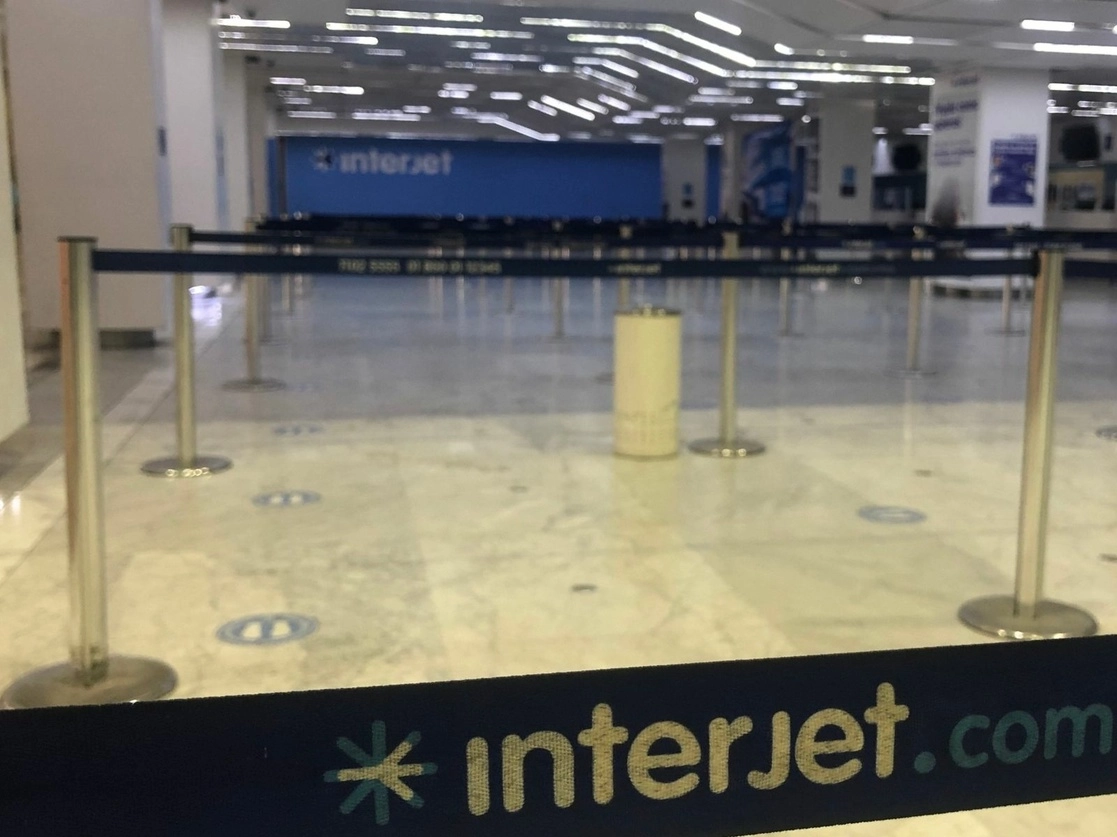 Módulo de Interjet en la Terminal 1 del Aeropuerto Internacional de la Ciudad de México, en imagen de noviembre pasado. Foto Luis Castillo