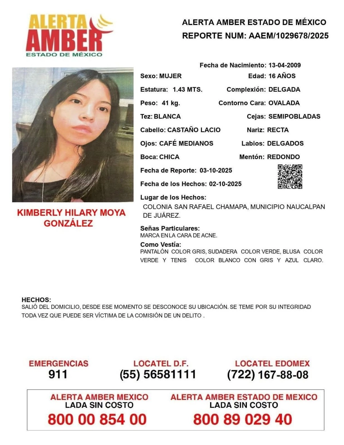 La FGJEM emitió el boletín de búsqueda el 3 de octubre. Imagen 