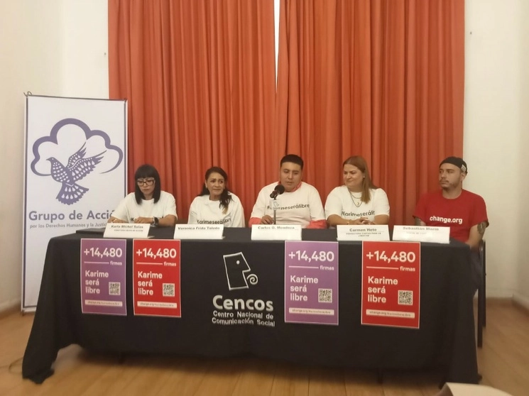 Organizaciones defensoras de derechos humanos y familiares de Karime detallaron que a través de Change.org/Karime será libre, iniciaron una campaña para recolectar 150 mil firmas. Foto Rocío González Alvarado