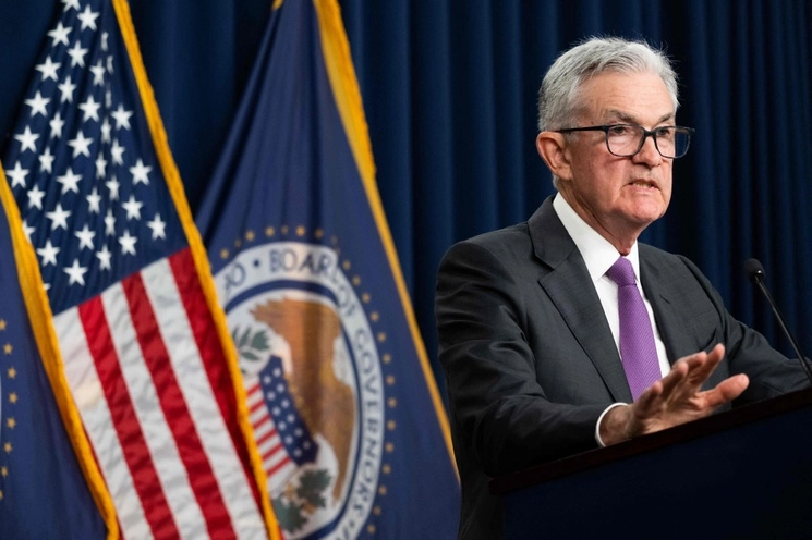 El presidente de la Junta de la Reserva Federal, Jerome Powell, durante conferencia de prensa, en Washington, D.C, Estados Unidos, el 26 de julio de 2023. Foto Ap