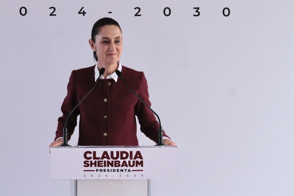 La presidenta electa, Claudia Sheinbaum, durante una conferencia de prensa, a finales de agosto pasado. Foto German Canseco 