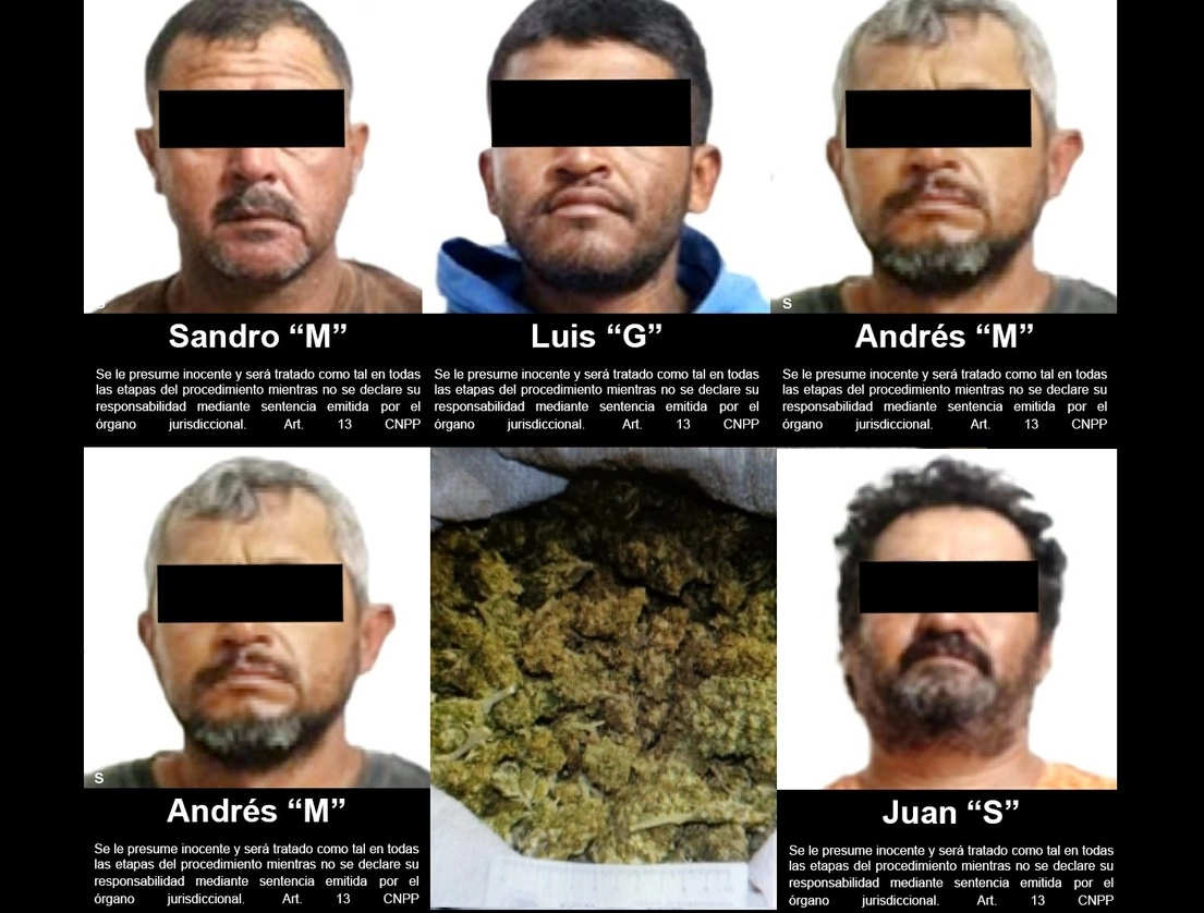 Los procesados fueron detenidos por le delito de delincuencia organizada y secuestro. Foto cortesía FGR