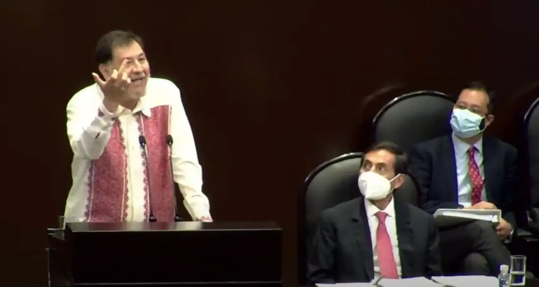El diputado petista durante la sesión en San Lázaro, el 23 de septiembre de 2021. Imagen tomada de la transmisión en vivo a través del canal de Youtube de la Cámara de Diputados