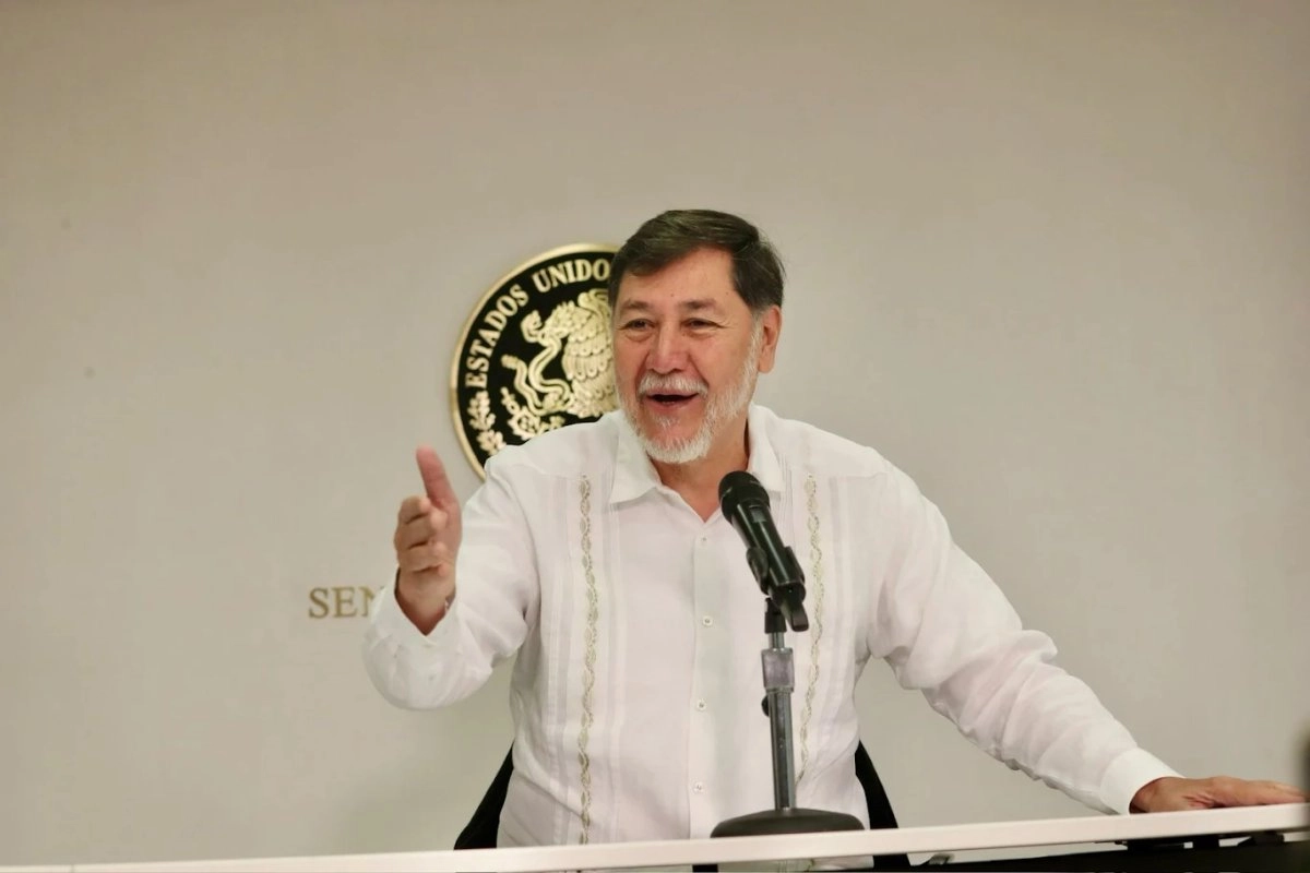 Conferencia del senador Gerardo Fernández Noroña, en la que anunció que solicitó permiso para ausentarse unos días para ir a viaje a Palestina por cuestiones de trabajo, en la Ciudad de México, el 21 de octubre de 2025. Foto 
