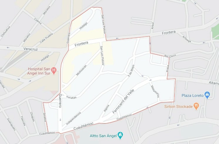 La FGJ CDMX investiga bajo el protocolo de feminicidio la muerte de Fela “M”, estudiante del ITAM, quien se encontraba al interior de su departamento ubicado en la colonia Tizapán, en Álvaro Obregón. Captura de imagen de Google Maps