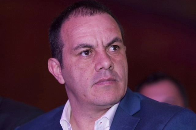 El gobernador de Morelos, Cuauhtémoc Blanco, dijo que debe ser el gobierno federal el que investigue el video que circula en redes sociales en el que se acusa al presidente del Congreso local, Francisco Sánchez, y al senador Ángel Yáñez de tener vínculos con la delincuencia. Foto Cristina Rodríguez / Archivo