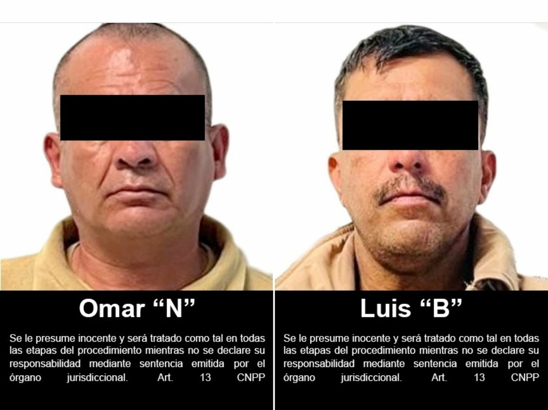 Omar Ricardo Baró es requerido en California por agresión contra dos menores en 2018, mientras que Luis B. Aguirre, es buscado en Arizona por abuso contra una menor. Imagen cortesía FGR
