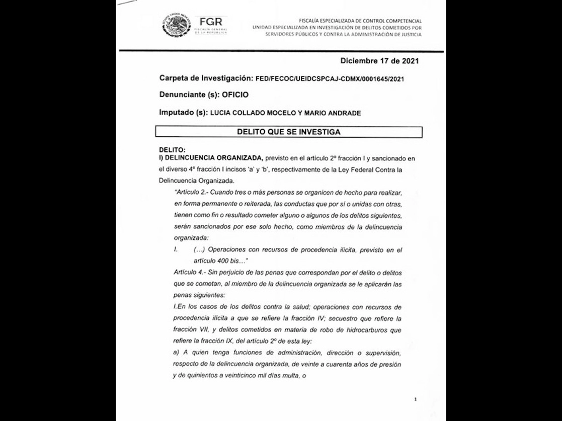 El supuesto formato de la tarjeta informativa de la FGR publicada ayer en el periódico 'La Jornada', no corresponde al que se utiliza en la Fiscalía Especializada de Control Competencial. Foto La Jornada