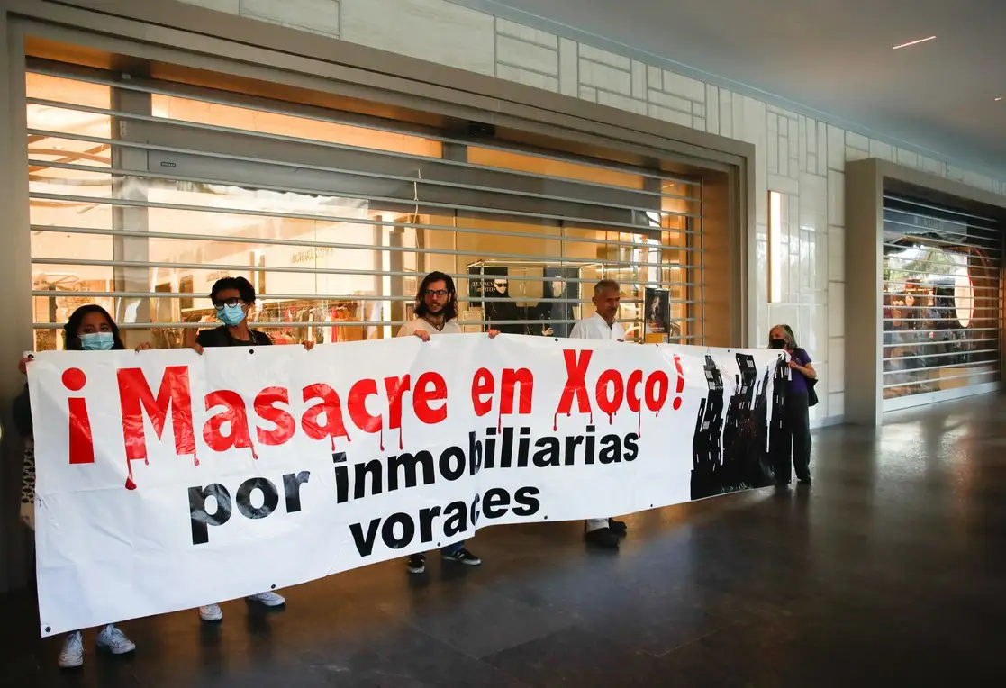 Colonos del pueblo de Xoco inconformes por la construcción de Mitikak. Foto. Víctor Camacho