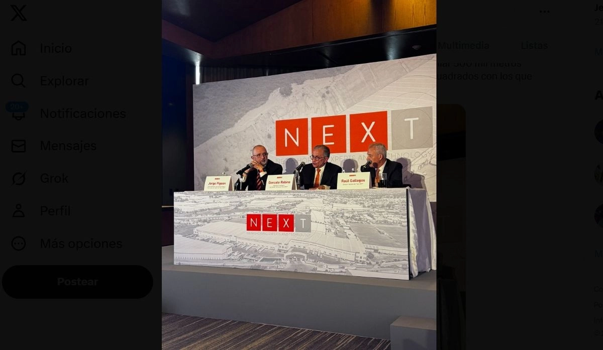 Confrenecia de prensa en la presentación de Fibra Next (Fibra industrial)  de Fibra Uno. Foto