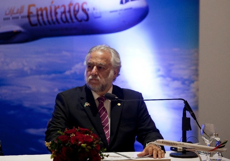 El secretario de Turismo, Miguel Torruco, durante un evento en diciembre 2019. Foto Cristina Rodríguez