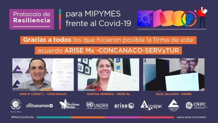 Captura de pantalla del video que se difundió donde se firmó el acuerdo. 
