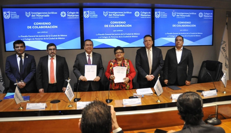A través del convenio se busca reforzar el conocimiento en materia de derecho notarial. Foto FGJCDMX