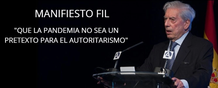 En días pasados la fundación presidida por el escritor Vargas Llosa emitió un manifiesto sobre la pandemia. Imagen tomada del sitio https://fundacionfil.org/