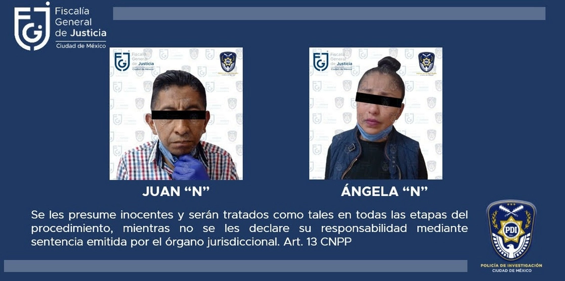 Los presuntos extorsionadores fueron detenidos en Ixtapaluca, Estado de México. Foto FGJCDMX 