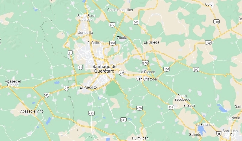 Los cateos se realizaron en los municipios de Querétaro y Tequisquiapan por elementos de la FJQ, policías estatales y municipales. Foto Tomada de Google Maps