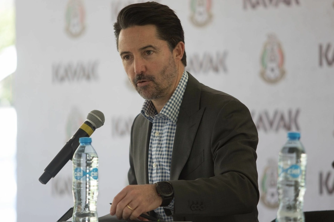 El presidente de la Federación Mexicana de Futbol, Yon de Luisa, anunció una restructuración en la directiva de selecciones nacionales. Foto Cuartoscuro / Archivo
