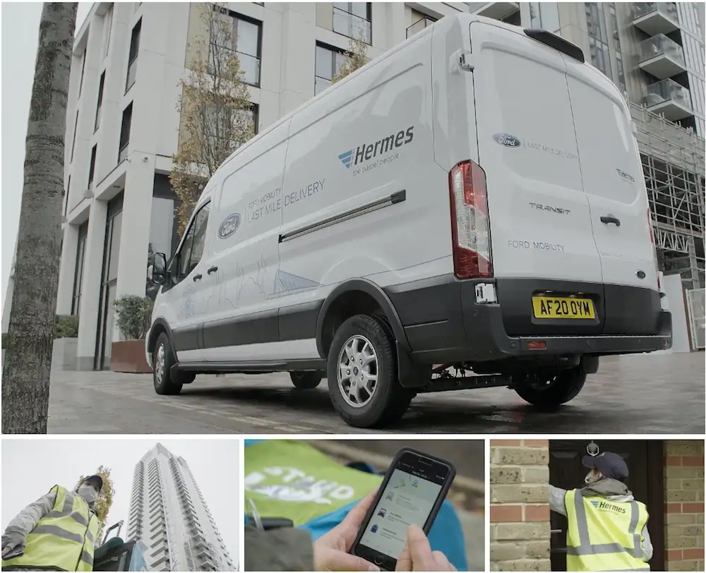 Ford está trabajando en conjunto con Hermes, la compañía multinacional de reparto con gran presencia en Europa, para poner a prueba un servicio de mensajería sostenible que podría reducir el impacto de las entregas de paquetes en las ciudades y hacerlas más precisas, con un enfoque innovador diseñado para contribuir a un aire más limpio y calles más libres.
Fotos. Cortesía Ford.
