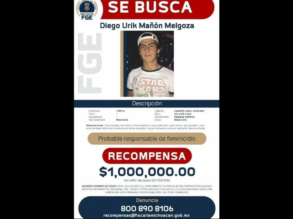 Imagen difundida por la FGE de Michoacán, tomada del Twitter de dicha dependencia