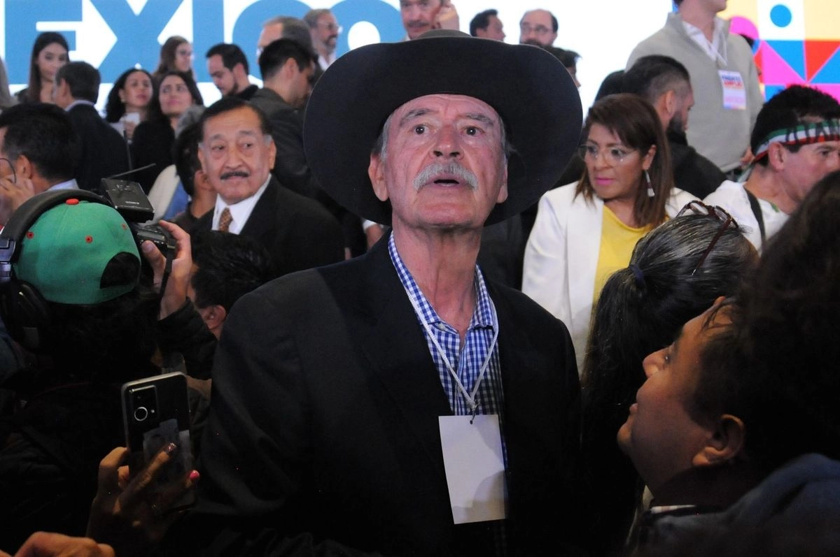 Vicente Fox, ex presidente de México, durante un evento político del PRI, PAN y PRD en junio de 2023. Foto 