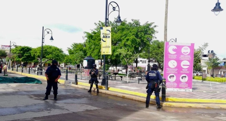 Elementos de la Policía Michoacán ya instalaron filtros informativos en zonas estratégicas del estado. Foto cortesía SSP Michoacán