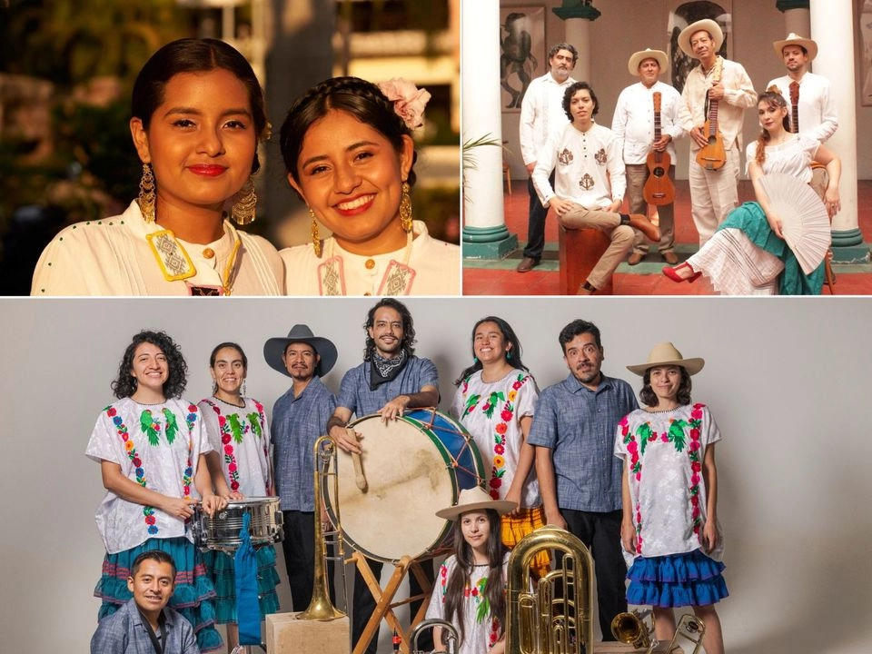 Las Hermanas García, Son de Madera y La Mixanteña de Santa Cecilia. Foto cortesía del 
