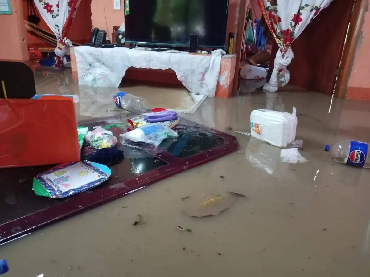 Domicilio afectado por las lluvias en Veracruz. Foto 