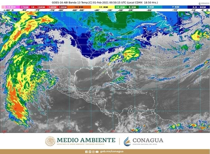 Durante la noche continuarán las lluvias muy fuertes en el norte de Oaxaca, el norte y oriente de Puebla y el centro de Veracruz. Foto @conagua_clima