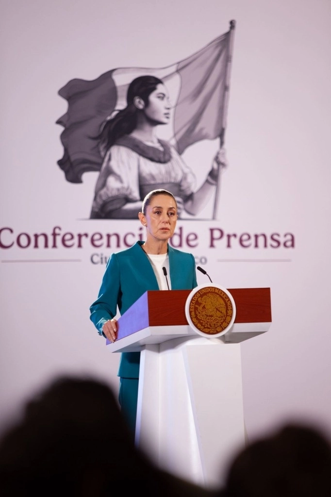 La presidenta Claudia Sheinbaum Pardo, durante su conferencia de este lunes 7 de octubre. Foto Cuartoscuro 