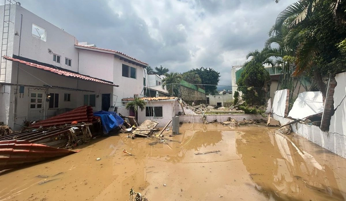 Imagen de una vivienda afectada por las inundaciones en Cuernavaca, Morelos. Foto 