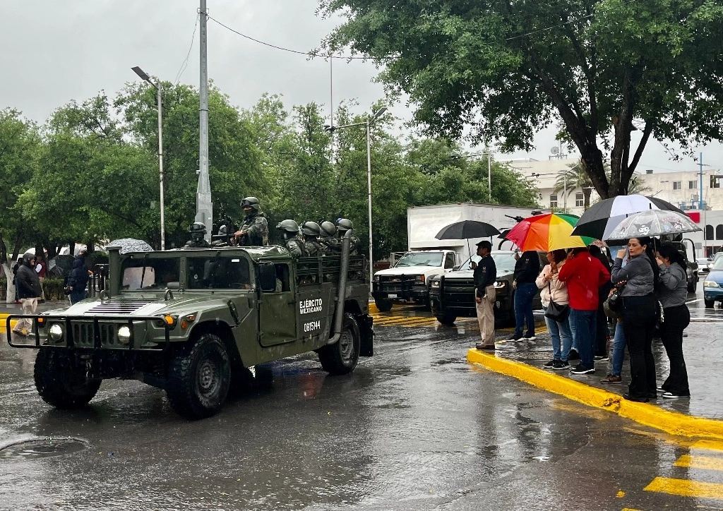 Operativo de seguridad por parte de elementos del Ejército en Tamaulipas, en marzo de 2024. Foto Luis Castillo
