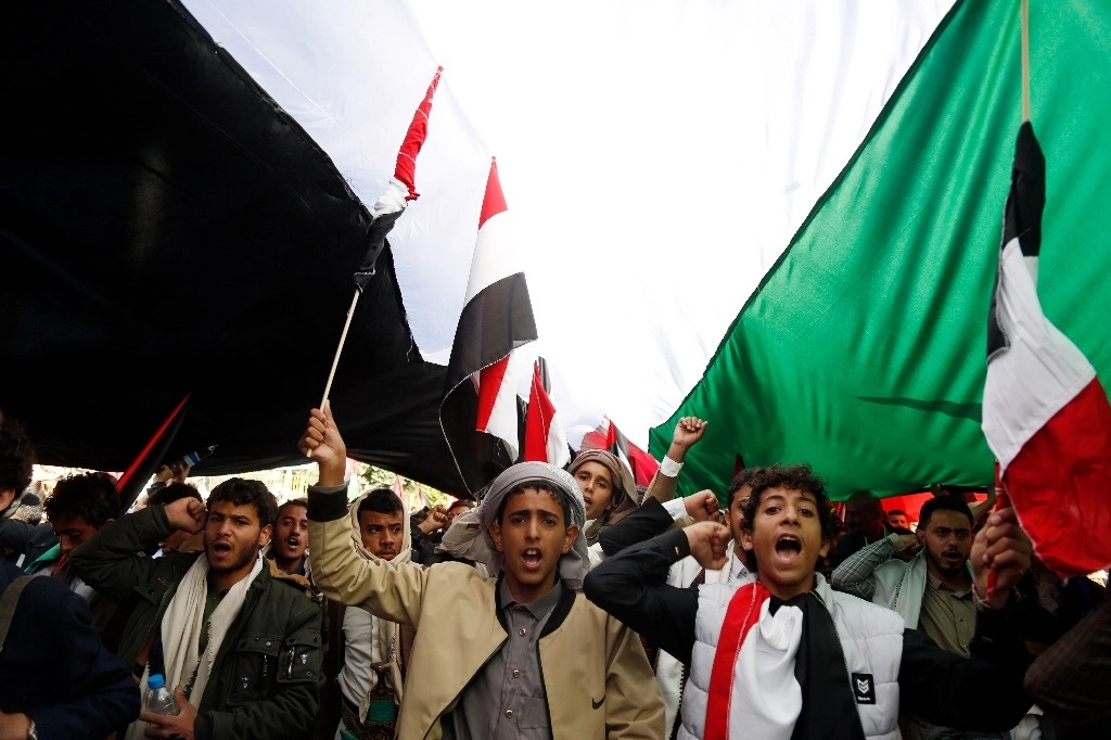 Manifestación en Yemen para apoyar a los palestinos en medio de la escalada del conflicto palestino-israel. Foto Xinhua