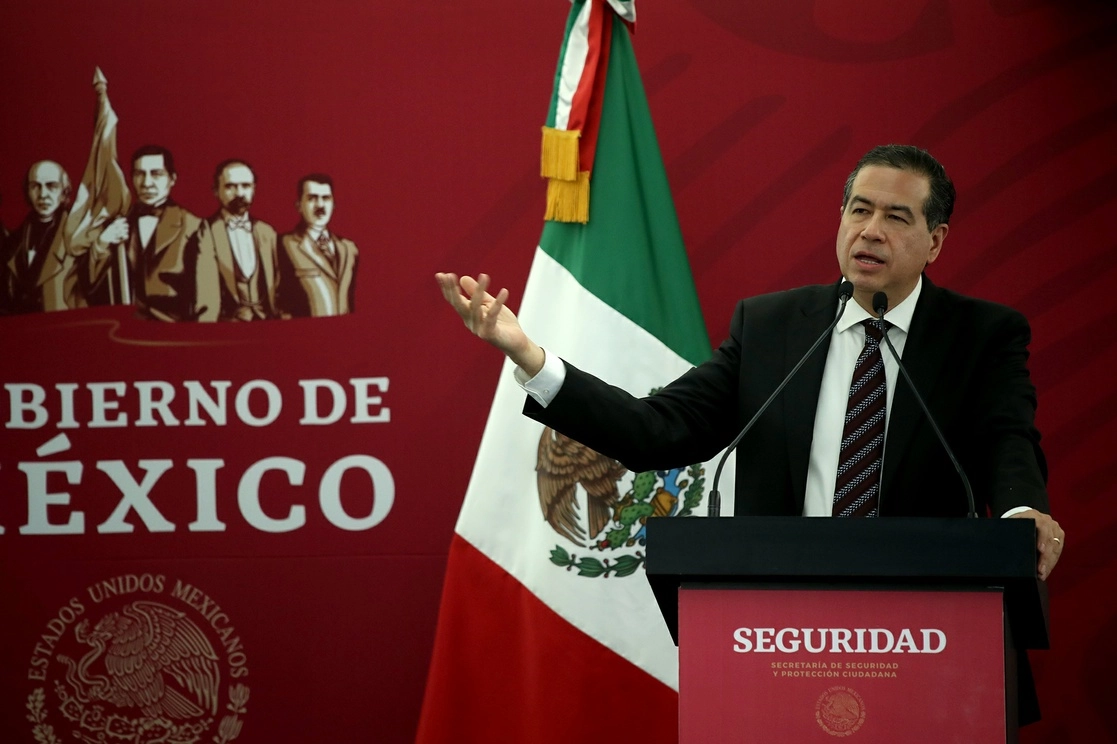 Ricardo Mejía Berdeja, subsecretario de la Secretaría de Seguridad y Protección Ciudadana, en conferencia de prensa el pasado 20 de abril. Foto María Luisa Severiano