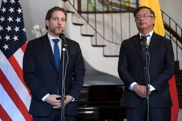 Funcionario de EU se reunieron con el presidente electo de Colombia, Gustavo Preto. Foto Afp