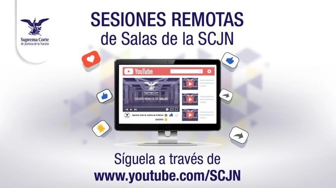 La Suprema Corte de Justicia de al Nación sigue realizando sesiones de manera virtual. Foto @SCJN