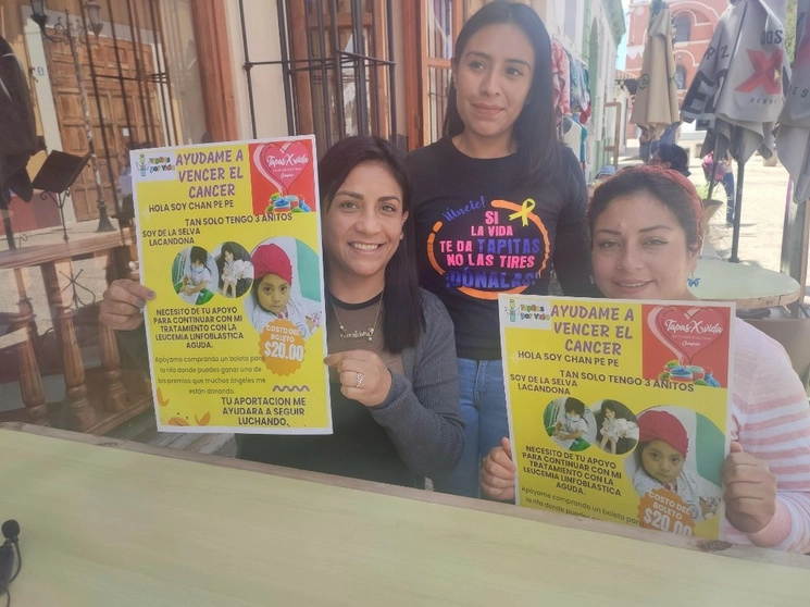 Fundación Tapitas gestiona la recaudación de dinero para la menor de edad chiapaneca que padece leucemia linfoblástica aguda. Foto Elio Henríquez