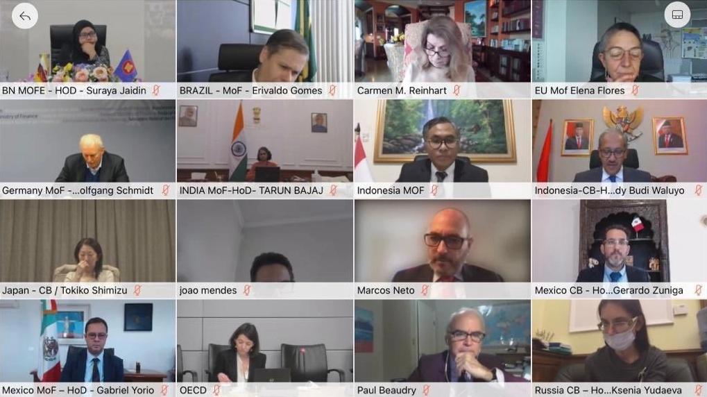 El subsecretario de Hacienda, Gabriel Yorio, informó que al cierre de las reuniones de finanzas del G-20 los países miembros acordaron discutir la creación de un Fondo Internacional para enfrentar futuras pandemias y un Grupo de Finanzas Sustentables. Imagen tomada del Twitter de @GabrielYorio